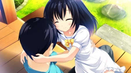 happy with you - love, couple, anime, smile, manga