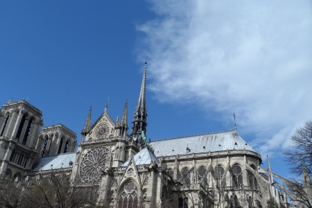 Notredame Cathedral - Cathedral, Notredame, Paris, sky