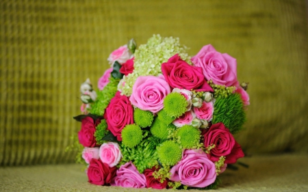 Beautiful bouquet - flowers, bouquet, roses, petals