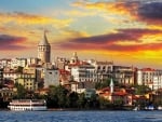 beautiful sky over istanbul