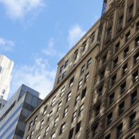 New York architecture illumination effects