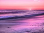 magenta ocean sunset hdr