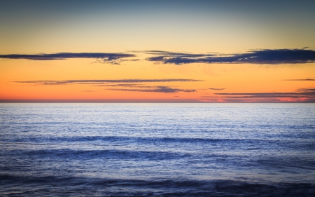 Into the Great Wide Open - sky, clouds, splendor, sunset, sea, ocean, nature, sea view