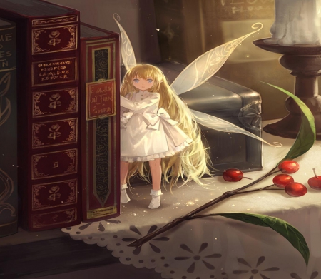 Little Fairy - girl, chibi, wings, fairy, fantasy, orginal, cute, little