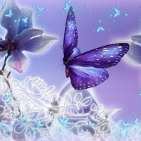 â˜…Purple Butterflies Sparklingâ˜…