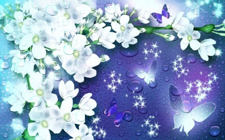 â˜…Beautify Dropletsâ˜… - beautify droplets, sparkling, spring, creative pre-made, purple, cool, digital art, blue dreams, softness beauty, love, attractions in dreams, droplets, beautify, vector arts, lovely, love four seasons, holidays, blue, butterfly designs, beloved valentines, flowers, colors, lovely flowers