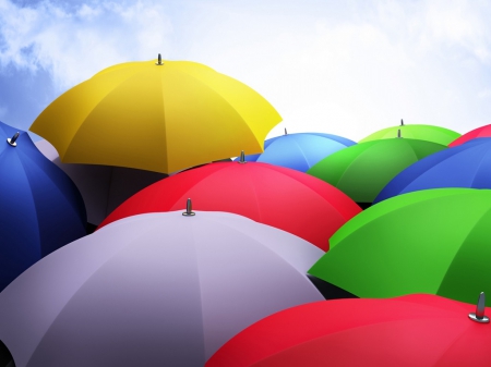 Colourful Umbrella - colours, decoration, umbrella, colourful