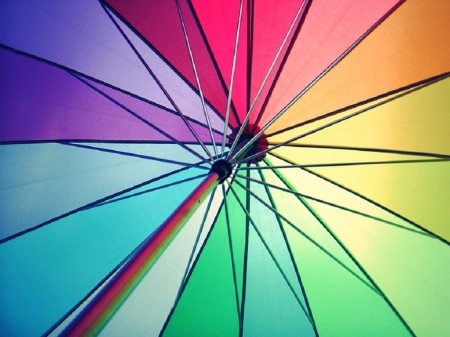 Colourful Umbrella - colourful, decoration, colours, umbrella