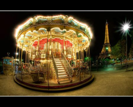 Before the storm - storm, carousel, fun, night