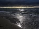 Stormy wonderful evening on the beach