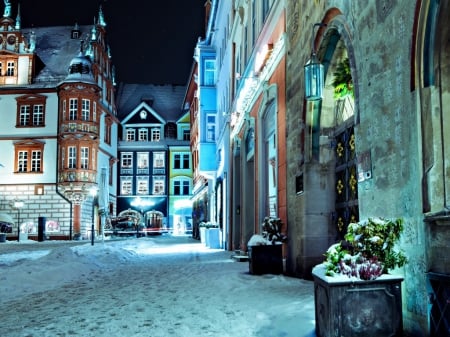 Deutschland - houses, place, deutschland, snow