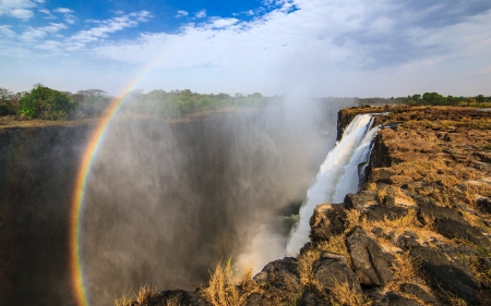 Victoria Falls, Africa - rainbow, waterfall, africa, victoria