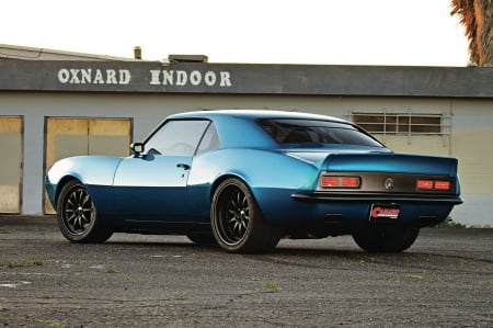 1969-Chevy-Camaro - muscle car, classic, blue, gm