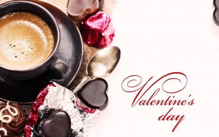 Valentine's Day Coffee for You Dear Friends :) - valentine day, valentine day coffee, heart, coffee, sweets, sweet