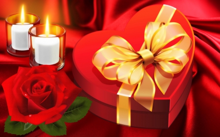 Love - Red, Candle, Valentine, Love, Heart