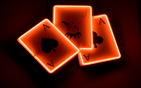 Neon Ace - neon ace, poker, aces, ace, blackjack, ace of spades