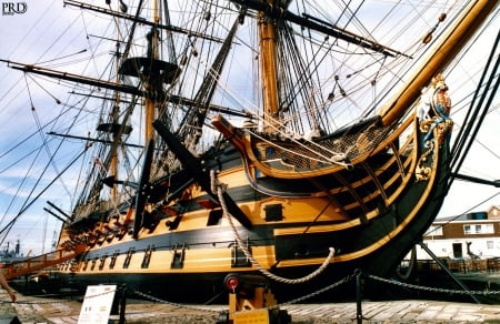 HMS Victory - sail, ship, hms victory, boats, ships, tall ships, old, tall ship