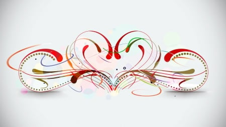 Valentines 2 - white background, vector, swirls, graphics, texture