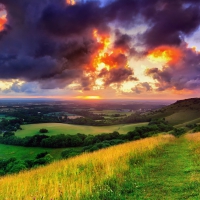 England, West Sussex Sunset