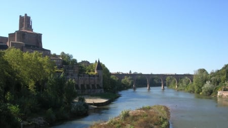 Albi-Cathedral - Cathedral, Albi, city, nature