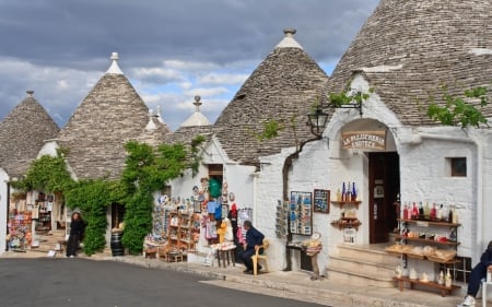 Alberobello - city, tourist, hut, Alberobello