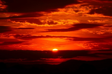 Orange Sky! - nature, orange, sky, sunset