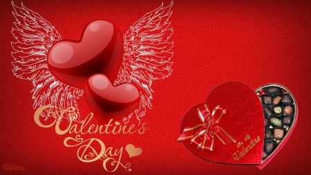 Valentines Day - valentines, chocolates, inscription, day heart