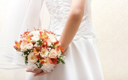 Wedding bouquet - bouquet, bride, flowers, pretty