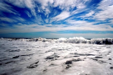 Ocean at Los Cabos, Mexico - clouds, beach, waves, ocean, sky