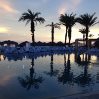 Sun setting on the Royal Solaris, Los Cabos, Mexico