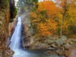 gorgeous waterfall in autumn