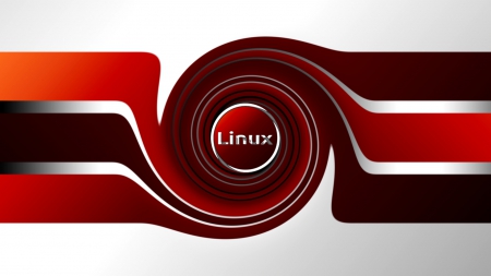 Linux dark red twirl wide - wallpaper, mint, ubuntu, elementary, linux, abstract, debian