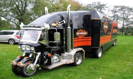 Custom Harley Hauler - vehicles, motorcycles, custom harley, harley davivson