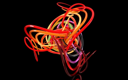 Glowlines - glow, abstract, cinema 4d, snake, lines, luminance