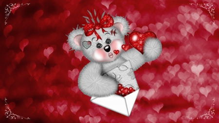 ~*~ Cute Valentine ~*~ - cute, red, happy valentines Day, hearts