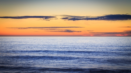 the wide pacific ocean off oregon coast - waves, horizon, clouds, ocean