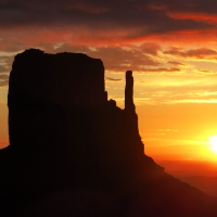 west mitten butte in monument valley arizona