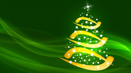 Christmas tree - vector, abstract, green, tree, christmas