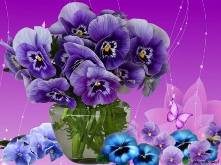 PANSIES - 3D and CG & Abstract Background Wallpapers on Desktop Nexus ...