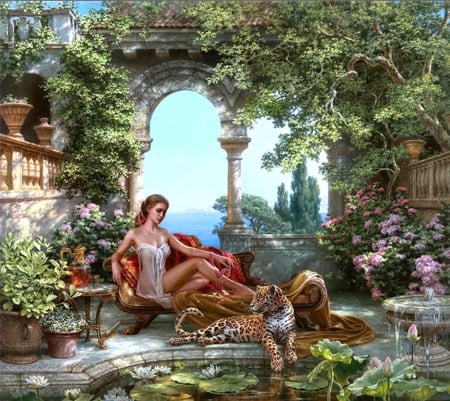 Beauty and the Beast - beauty, art, beast, garden