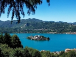 island on lake orta in northern italy