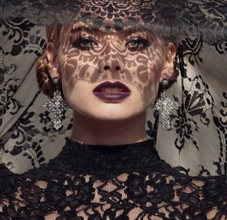 lace face - beauty, face, models, people, photography, lace, fashion