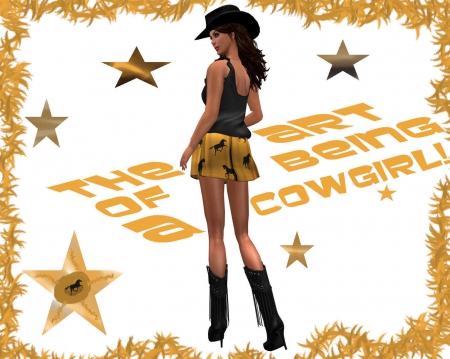 Cowgirl Art - western, hot, hats, anime, cowgirls, drawing, art, rodeo, fun, female, boots