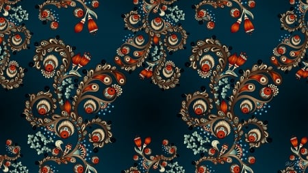 Fancy Paisley - abstract, bells, pattern, leaves, flowers, paisley, bright, floral, swirls