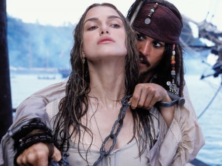 Captain Jack Sparrow and Elizabeth Swann! - movie, johnny, actor, depp