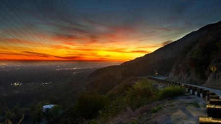 sunset over the sierra madre occidentals in mexico