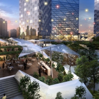 wonderful modern city plaza in changsha china