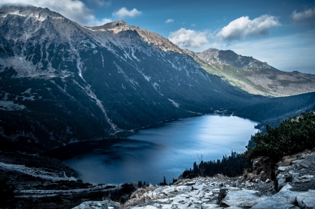 Eye Of The Sea - nature, lakes, landscape, forest, snow, winter, poland, mountains