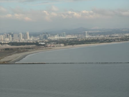 overview - city, oceans, beaches, skylight