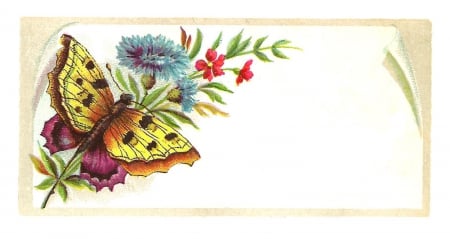 Victorian Calling Card ~ Butterfly - art, butterfly, vintage, victorian, card